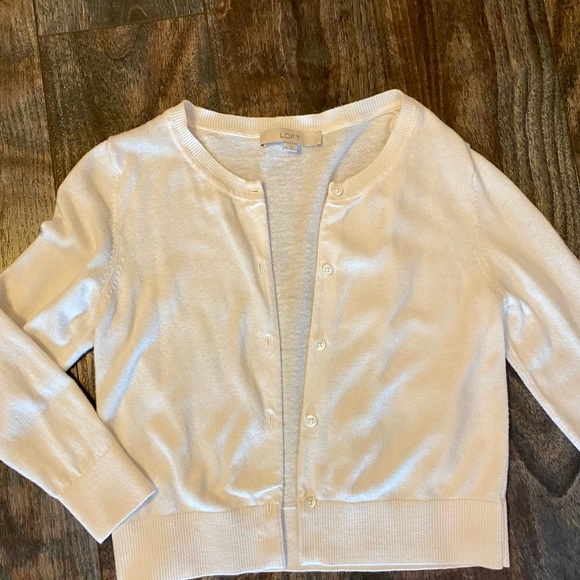 LOFT cream color cardigan. - Picture 2 of 5